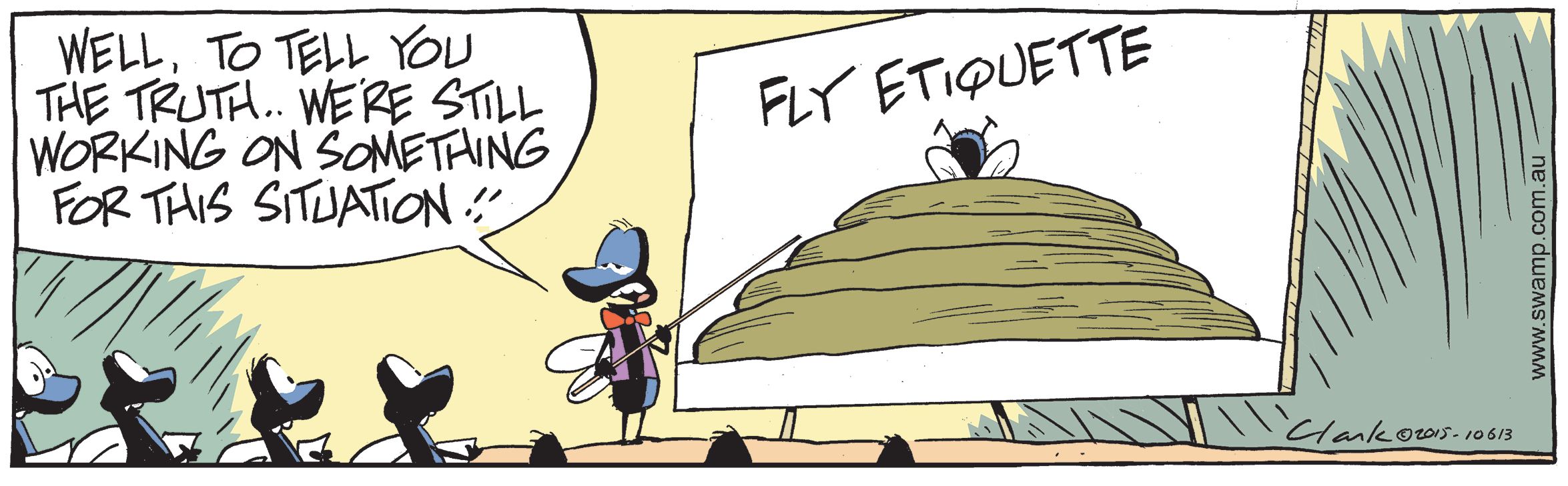 Fly Etiquette Cowpat Comic