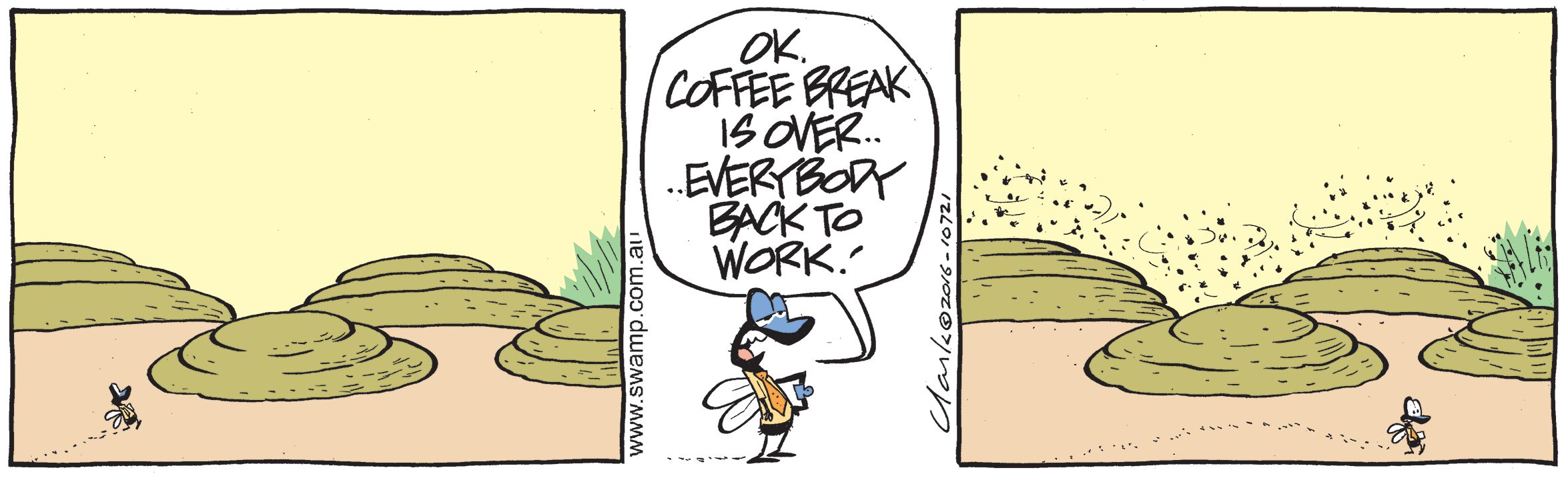 Flies Coffee Break Comic
