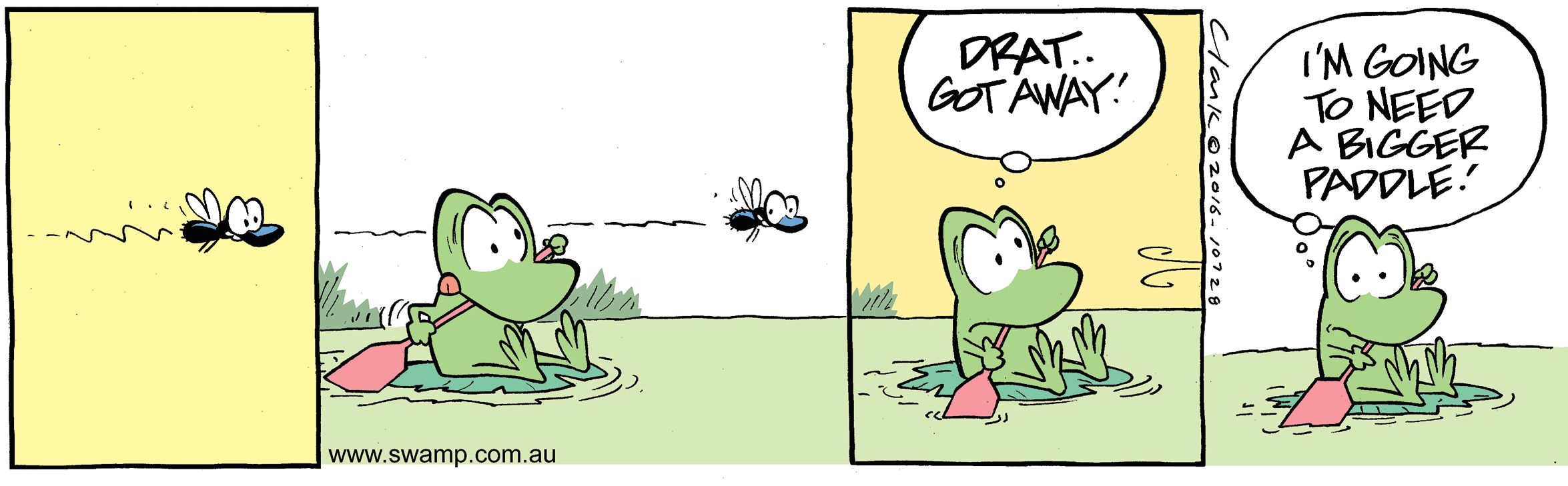 Mort Frog Paddle Comic
