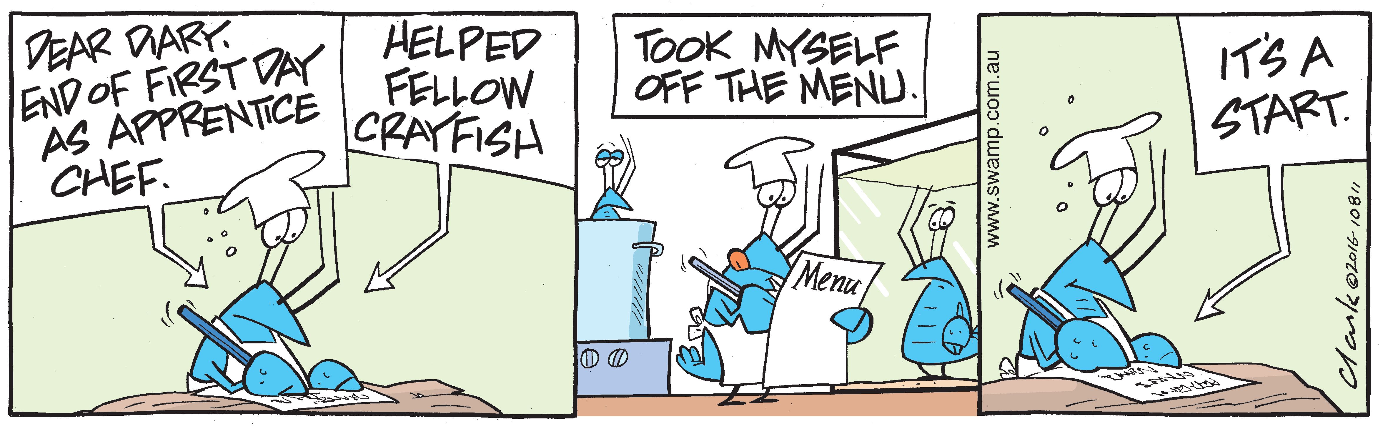 Bob Crayfish Helps Crayfish Comic