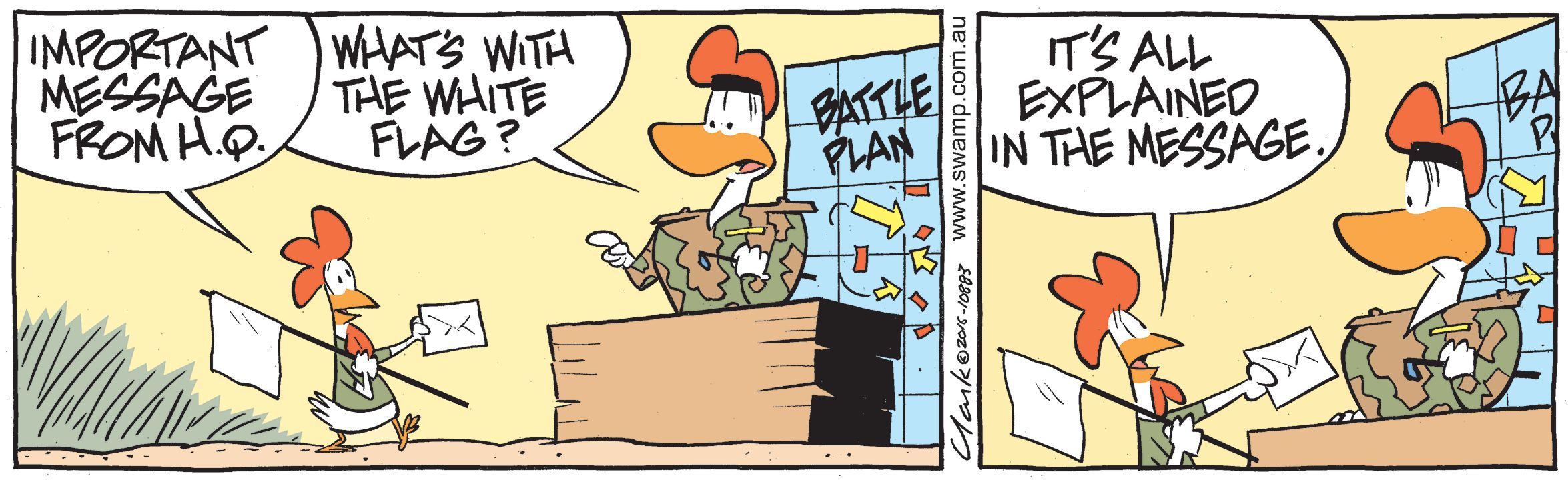 Carrying a white flag