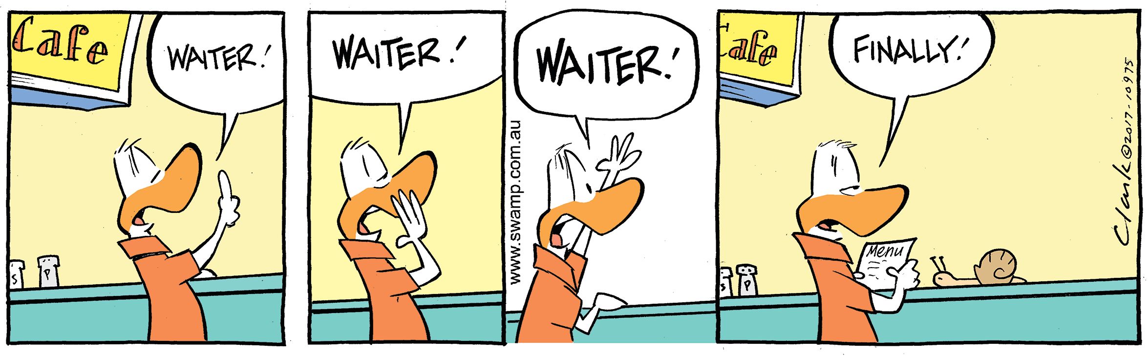 calling for a waiter