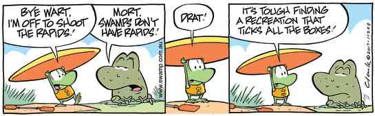 Swamp Cartoon - Mort Frog Rapids ComicFebruary 10, 2018