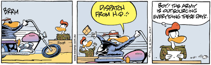 Swamp Cartoon of the Day - Wild Duck Courier