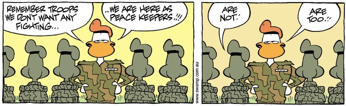 Swamp Cartoon of the Day - Peacekeepers