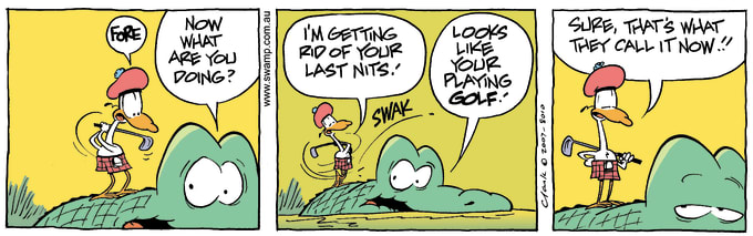 Swamp Cartoon of the Day - Clearing the Nits