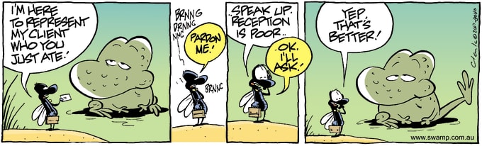 Swamp Cartoon of the Day - Speak Up