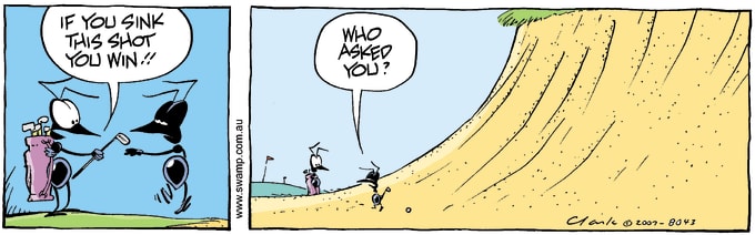 Swamp Cartoon of the Day - Sink This Shot