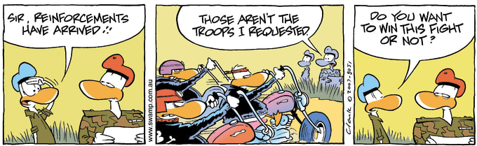 Swamp Cartoon of the Day - Back up fun