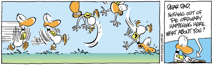 Swamp Cartoon of the Day - Up up and away