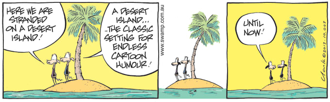 Swamp Cartoon of the Day - Tropical Paradise