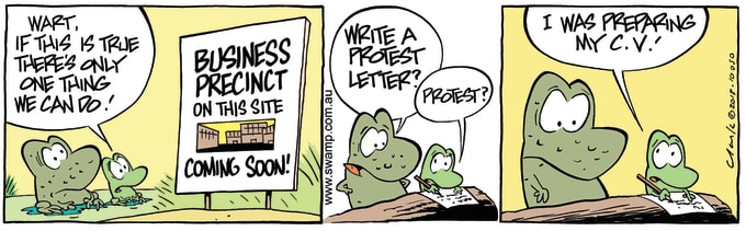 Swamp Cartoon of the Day - Protest Letter