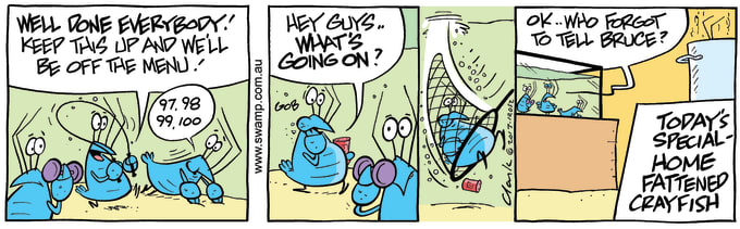 Swamp Cartoon of the Day - Exercise Pays Off