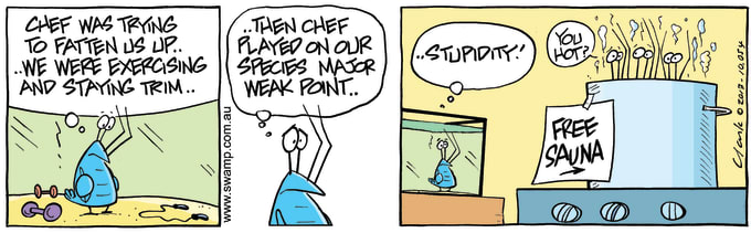 Swamp Cartoon of the Day - Free Sauna Comic