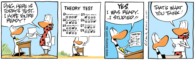 Swamp Cartoon of the Day - Flight Theory Test