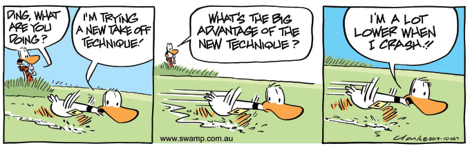 Swamp Cartoon of the Day - Take-off Technique