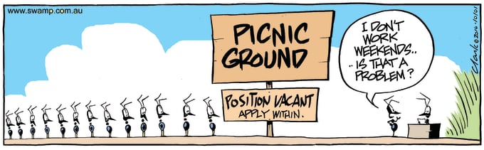 Swamp Cartoon of the Day - Position Vacant Comic