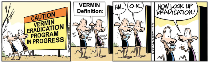 Swamp Cartoon of the Day - Vermin Eradication Program