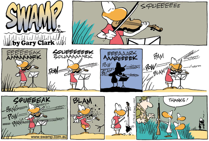 Swamp Cartoon of the Day - Violin