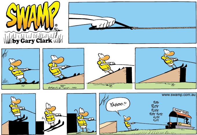 Swamp Cartoon of the Day - Skiing