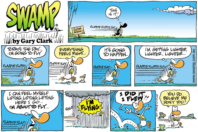 Swamp Cartoon of the Day - Flying