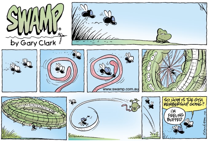 Swamp Cartoon of the Day - Muscle Power