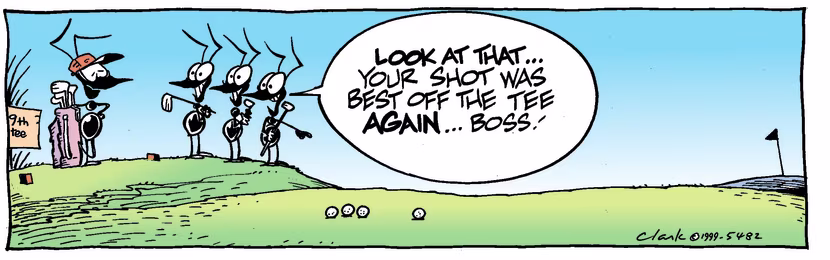 Swamp Cartoon - Teeing OffJanuary 1, 1999