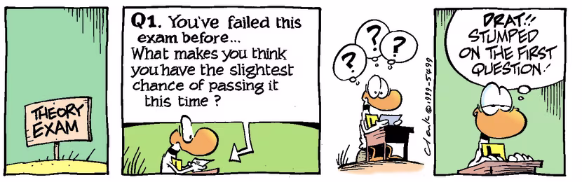 Swamp Cartoon - Resitting ExamJanuary 1, 1999