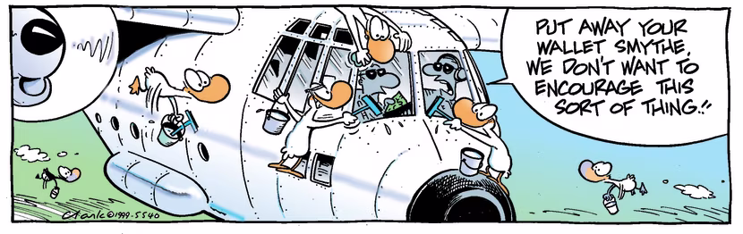 Swamp Cartoon - Windscreen WashingJanuary 1, 1999