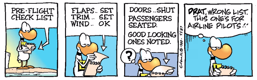 Swamp Cartoon - Ding Duck Check List ComicJanuary 1, 1999