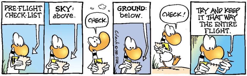 Swamp Cartoon - Pre-Flight Check ListJanuary 1, 1999