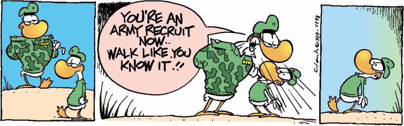 Swamp Cartoon - Army Recruit WalkJanuary 1, 1999