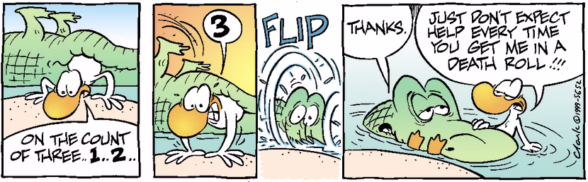 Swamp Cartoon - Old Man Croc Death RollNovember 2, 1999