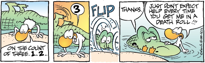 Swamp Cartoon - Old Man Croc Death RollNovember 2, 1999