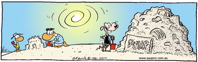 Swamp Cartoon - Sand CastleNovember 3, 1999