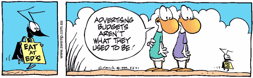 Swamp Cartoon - Ant AdNovember 24, 1999