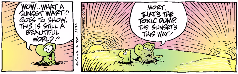 Swamp Cartoon - SunsetDecember 16, 1999