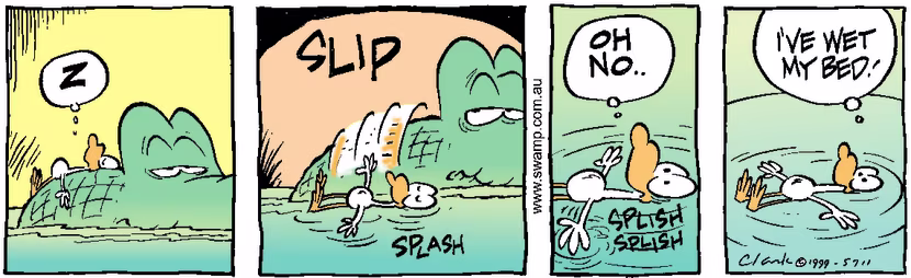 Swamp Cartoon - Rolling in sleepJanuary 10, 2000