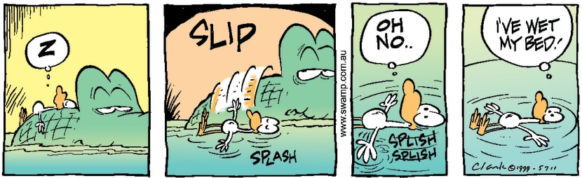 Swamp Cartoon - Rolling in sleepJanuary 10, 2000