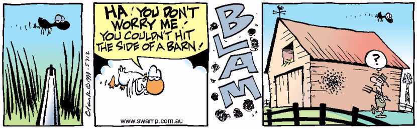Swamp Cartoon - Poor shootingJanuary 11, 2000
