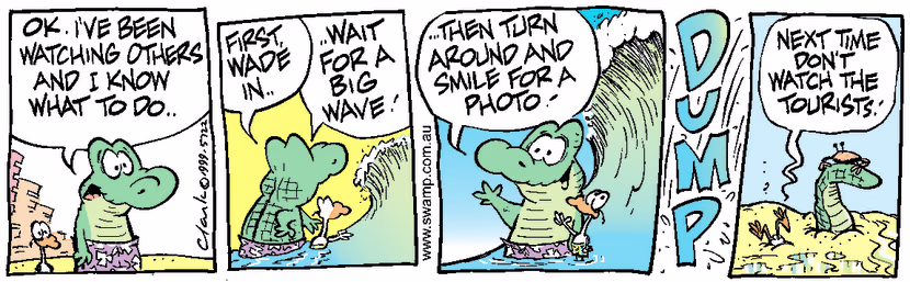 Swamp Cartoon - Smile for photoJanuary 22, 2000
