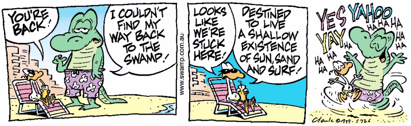 Swamp Cartoon - Lost at BeachJanuary 27, 2000