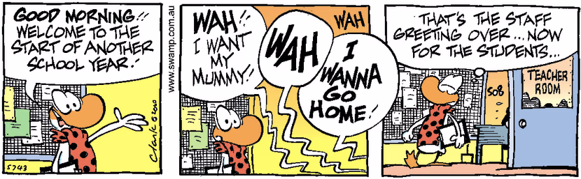 Swamp Cartoon - School ReturnFebruary 16, 2000