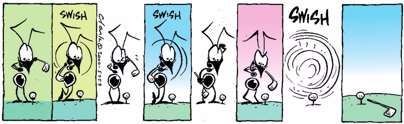 Swamp Cartoon - Golf SwingMarch 4, 2000
