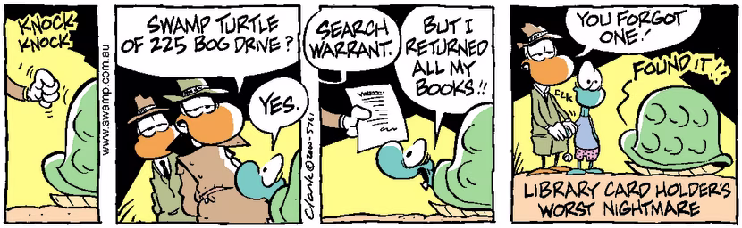 Swamp Cartoon - Shell Search WarrantMarch 7, 2000