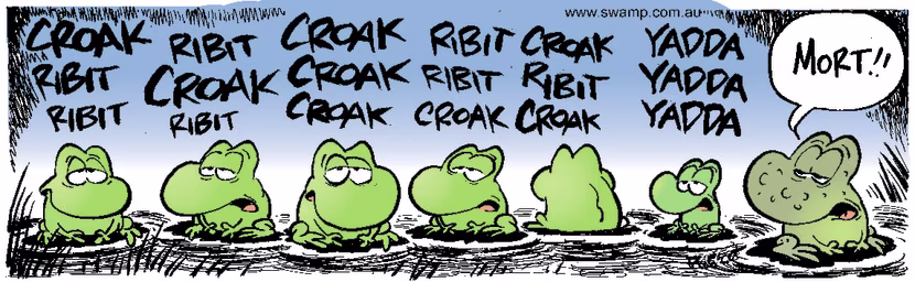 Swamp Cartoon - Frog CallsMarch 16, 2000