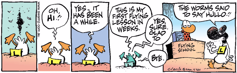 Swamp Cartoon - Another LessonApril 4, 2000