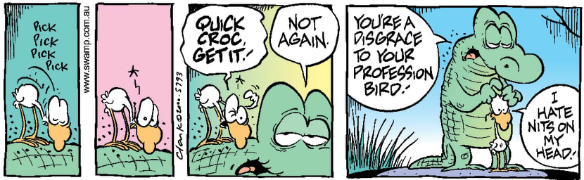 Swamp Cartoon - Itchy Nit PickerApril 13, 2000