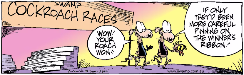 Swamp Cartoon - We Have A WinnerMay 5, 2000