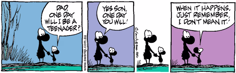 Swamp Cartoon - Growing UpMay 16, 2000